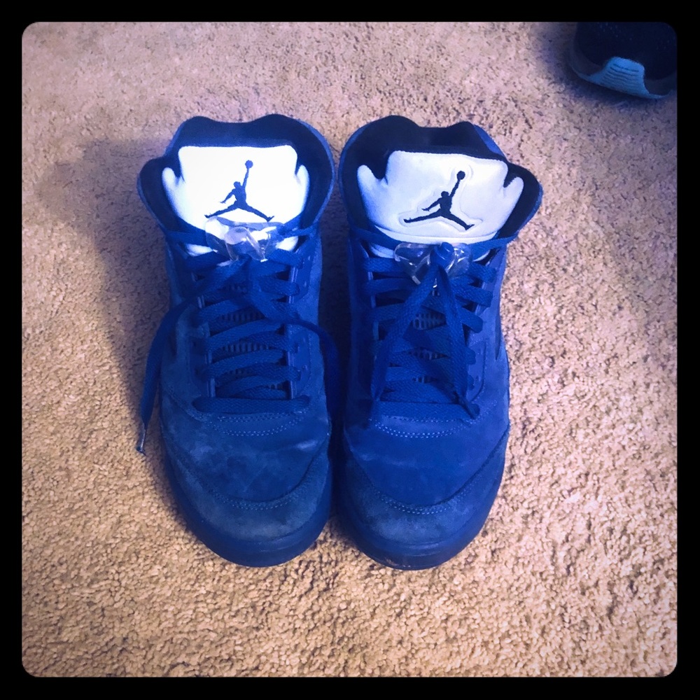 Jordan 5s retro blue suede